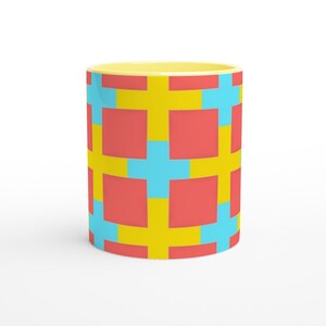 Ceramic Mug with Color Inside | Colorful, shapes, geometric, abstract
