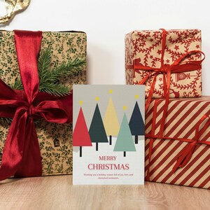 Afdrukbare kerstkaartenset | Direct downloaden | Vakantiekaarten | Set van 5"