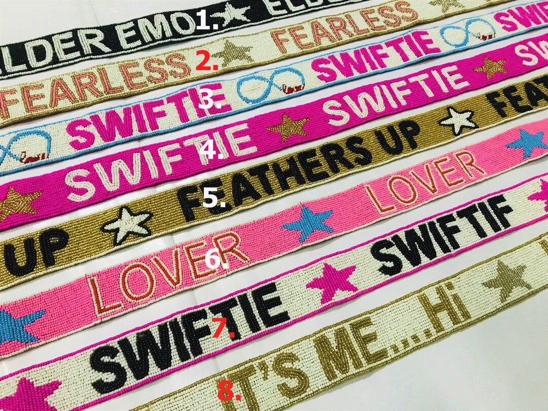 Beaded Clear Purse Strap, Concert Bag Strap, Swiftie Strap, Elder Emo