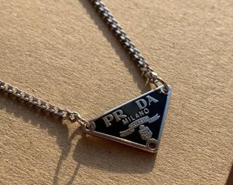 Prada Vintage Playing Card Double-Sided Repurposed Necklace - Ace of Clubs  — sororité.