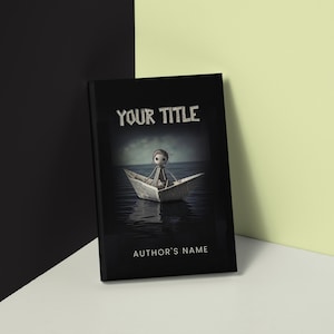 Conception de couverture de livre électronique unique et prête à l'emploi, couverture romantique, couverture de livre de poésie, couverture de livre électronique Kindle, couverture Wattpad, couverture avec bateau en papier.