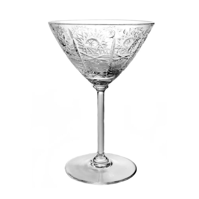 Crystal Martini Glasses 6 Pieces MAZOWIA HANDMADE Etsy