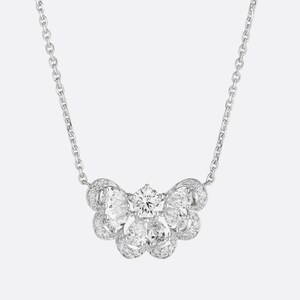 Ethereal Half Cloud Diamond Necklace & Earring Set, Pear Diamonds, Lab Grown Diamonds, 14k Solid Gold, Perfect Gift for special occasion
