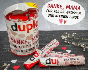 Duplo Banderolen Mama zum Download, Duplo Geschenkbox, persönliches Geschenk Mama, Mutter, Mom, Geburtstag, Weihnachten, Muttertag