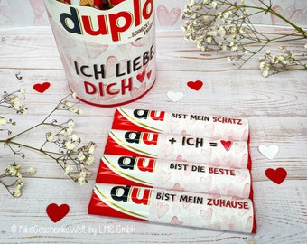 Duplo banderoles for download, Duplo gift box, personal gift, Valentine's Day, anniversary, birthday, partner, partner