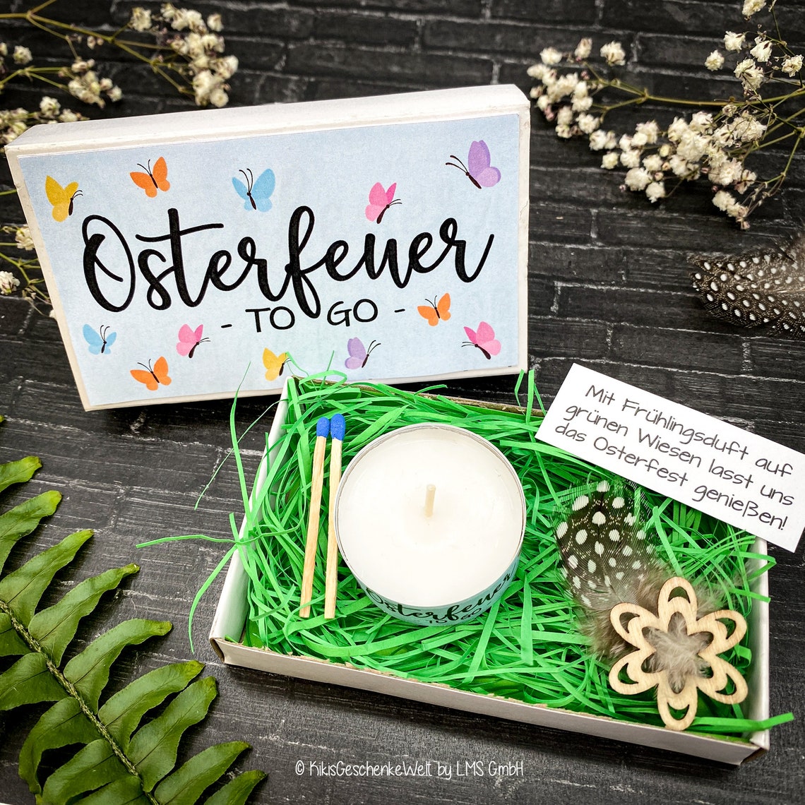 Osterfeuer to go Osterkerze Ostergeschenk Mitbringsel Etsy.de