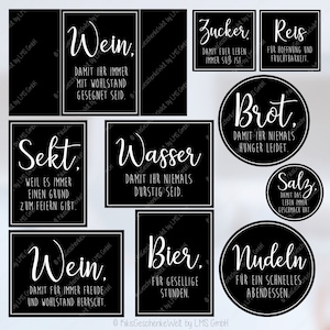 Housewarming gift, gift for moving, bread and salt, topping out ceremony, inauguration of new home, labels, EUCH XXL set, PDF for DOWNLOAD image 2