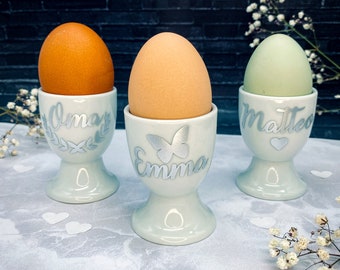 Egg cup personalized with name or saying, Easter - baptism - birthday - Mother's Day - educator - Father's Day
