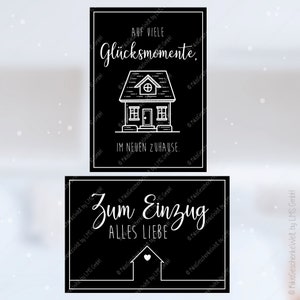 Housewarming gift, gift for moving, bread and salt, topping out ceremony, inauguration of new home, labels, EUCH XXL set, PDF for DOWNLOAD image 4