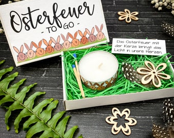 Osterfeuer to go - Osterkerze - Ostergeschenk, Mitbringsel, Ostern, Gastgeschenk, Osterfeuer, Osterdeko, personalisert