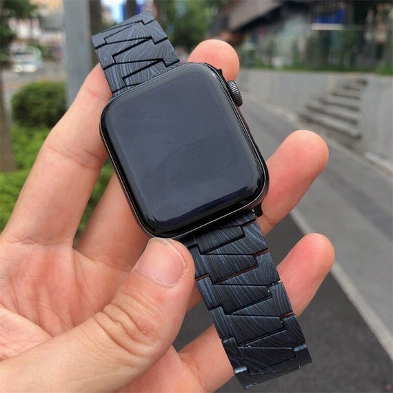 Pattern Stainless Steel Strap for Apple Watch Series Ultra 8 7 6 5