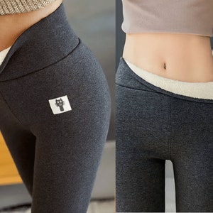 Leggings Doublés En Polaire Leggings Thermiques Décontractés - Temu France