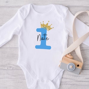 One Today Birthday Top, 1st Birthday longSleeve Top First Birthday outfit, Toddler Birthday bodysuit, Birthday Boy Top, Cake smash outfit
