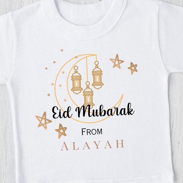 Kids Eid Mubarak Ramadan Personalised Eid Top  Ramadan, Ramzan, Eid kids Gifts, Islamic Baby gifts , Boys Girls Eid Mubarak Ramzan Eid .