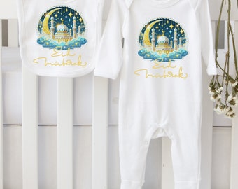 Eid Mubarak Baby Outfit Ramadan Baby outfit, My first Eid, Eid kids Gifts, Eid Babygrow, Boys Eid Mubarak Ramzan Eid Babywear.
