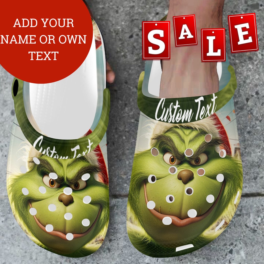 Grinch Clogs Personalized Grinch Clogs Classic Clog Shoes Clogs Shoes for - Etsy