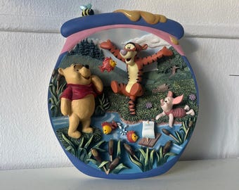 Pratos de parede 3D do Ursinho Pooh, presentes, itens de colecionador
