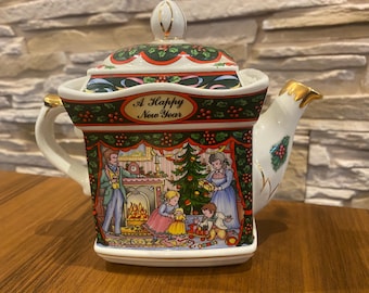 Bule de chá Sadler para a manhã de Natal