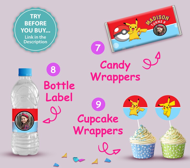 Pikachu Editable Pokemon Printables Party Decorations Party - Etsy ...