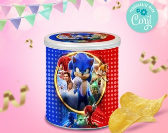 Sonic pringles label, Sonic Party supplies labels Sonic Printable Hedgehog Birthday Printable Sonic Editable Template Corjl 0016