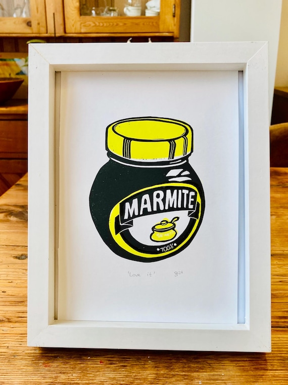Marmite Lino Print: Pop Art Style Foodie Gift