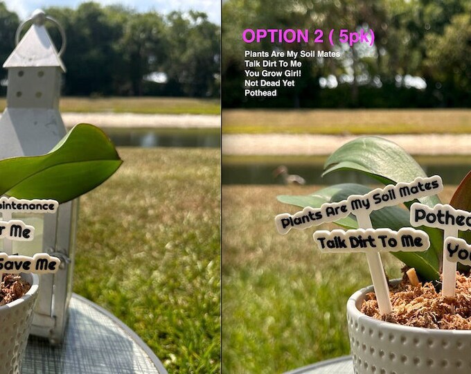 Sprout Your Garden Style With Our 5-pack Custom 3D Printed Plant Signs ...