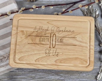 Personalized Laser Engraved Wood Cutting Board | Anniversary Gift