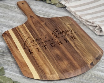 Custom Engraved Serving Board | Perfect Gift for Anniversaries & Housewarmings | Laser Engraved Chopping Board | Large Pizza Board |