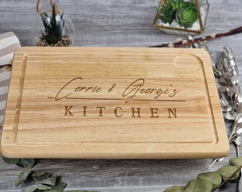 Personalised Chopping Board|Laser Engraved Wooden Board|Housewarming Present|Anniversary Gift| Kitchen Utensil|New Home|Gifts For A Couple|