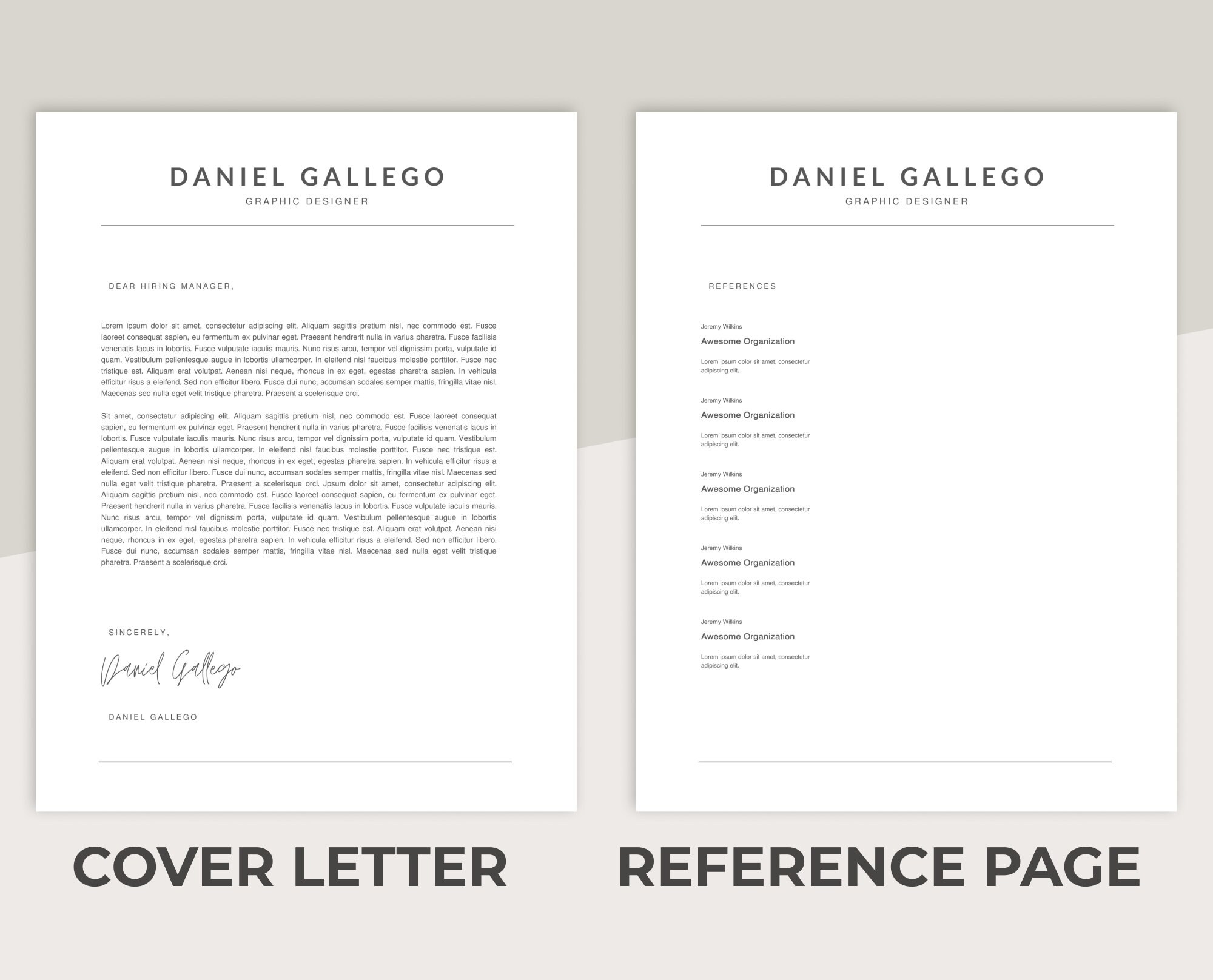 Resume Template Canva Modern 3 Page Resume Simple Minimalist Resume