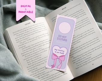 Marcapáginas "No molestar" / Regalo divertido para amantes de los libros (Descarga digital)