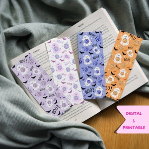 Halloween Ghost Bookmark Set: Spooky Disco Theme (Digital Download)