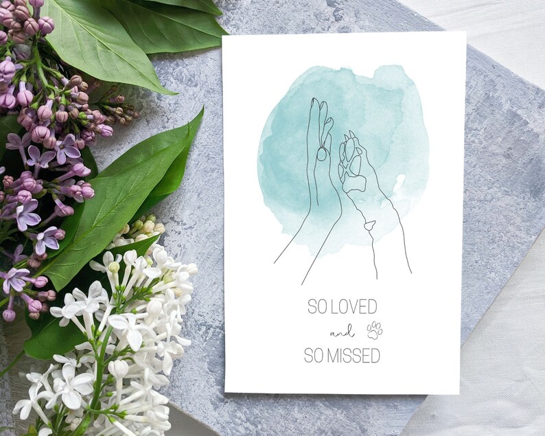 Pet Sympathy Card Printable,pet Condolence Card,pet Sympathy, Sympathy ...