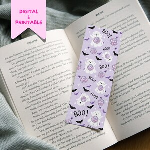 Halloween Ghost Disco Bookmark: Spooky Gift for Book Lover (Digital Download)