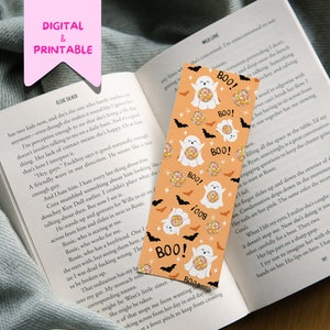 Halloween Ghost Disco Bookmark: Spooky Book Lover Gift (Digital Download)