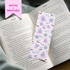 Halloween Disco Ghost Bookmark: Spooky Book Lover Gift (Digital Download)