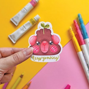 Guinea Pig Sticker: Kawaii Animal Art, Motivational Stationery