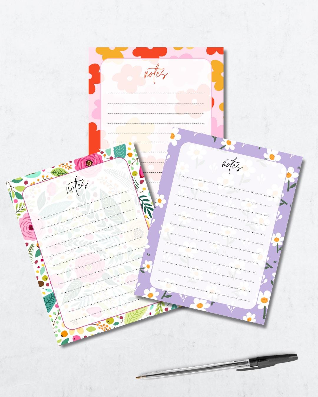 Floral Notepads, Desk Notepads, To-do Lists, Teacher or Coworker Gifts ...