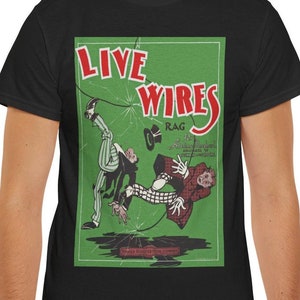 Vintage Ragtime T-shirt - Live Wires Rag