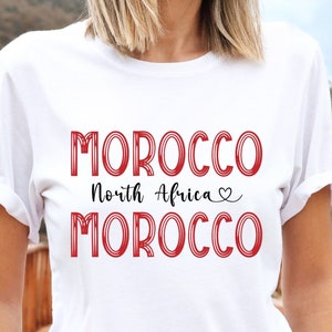 Morocco Shirt, Moroccon Flag Tee, Morocco Group Shirt, Unisex Sizing Plus Size, Cotton T-Shirt, Traveler Gift for Men