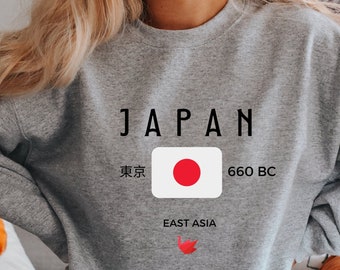 Japan Flag Sweatshirt: Unisex Comfy Cotton Pullover