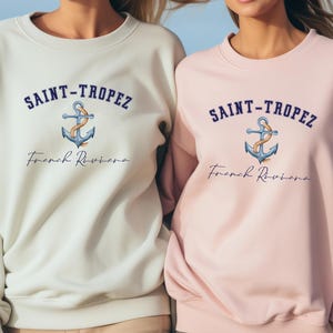 Saint Tropez Sweatshirt: French Riviera Nautical Pullover