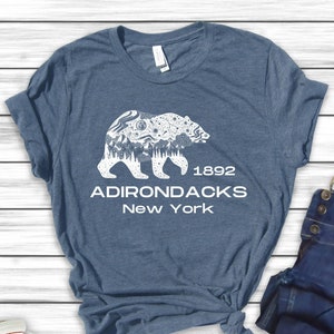 Adirondacks Mountains Shirt, Retro Upstate New York Camping Tee, ADK 46er Outdoorsy Shirt
