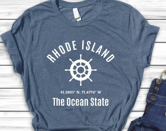 Rhode Island Shirt, The Ocean State Travel Gift, Summer Honeymoon Tee, Plus Size Unisex Tee