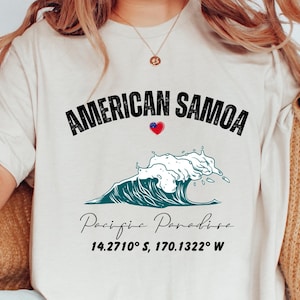American Samoa Shirt, Surf Patrol Graphic Tee, Pacific Island Vintage Shirt, Ocean Adventure Shirt, Island Life Gift Tee