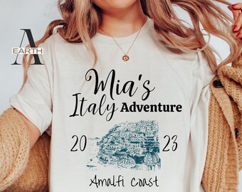 Personalized Amalfi Coast Italy Shirt: Family Vacation Souvenir