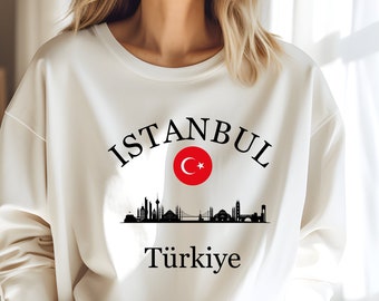 Istanbul Turkiye Sweatshirt Bosphorus Europe Asia Traveler Gift Istanbul Crewneck Pullover
