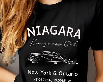 Vintage Niagara Falls Graphic Tee: Honeymoon Souvenir Shirt