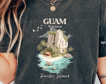 Guam Island Shirt Comfort Colors Micronesia Tee Tropical Beach Graphic Unisex Tshirt