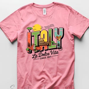 La Dolce Vita Italy Shirt Retro Italy Rome Souvenir Shirt Europe Traveler Tee Italia Womens Shirts Italian Summer